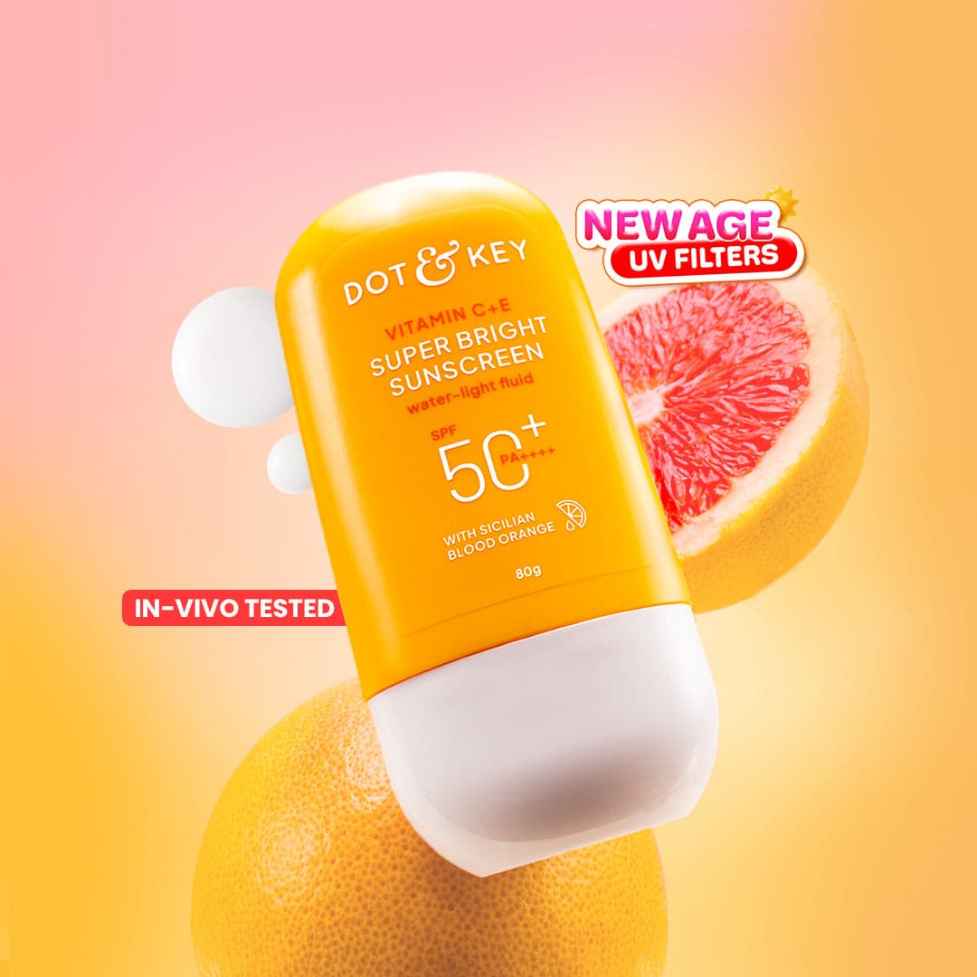 Dot & Key Vitamin C + E Sunscreen SPF 50+ PA++++ tube product packaging