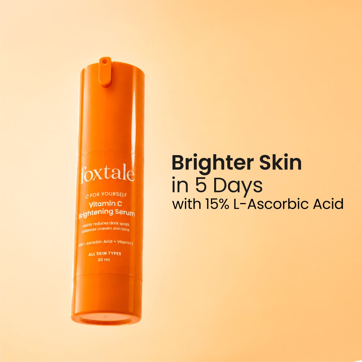 Foxtale C For Yourself Vitamin C Serum orange bottle product packaging