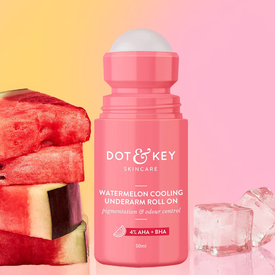 Dot & Key Watermelon Cooling Underarm Roll On bottle product packaging