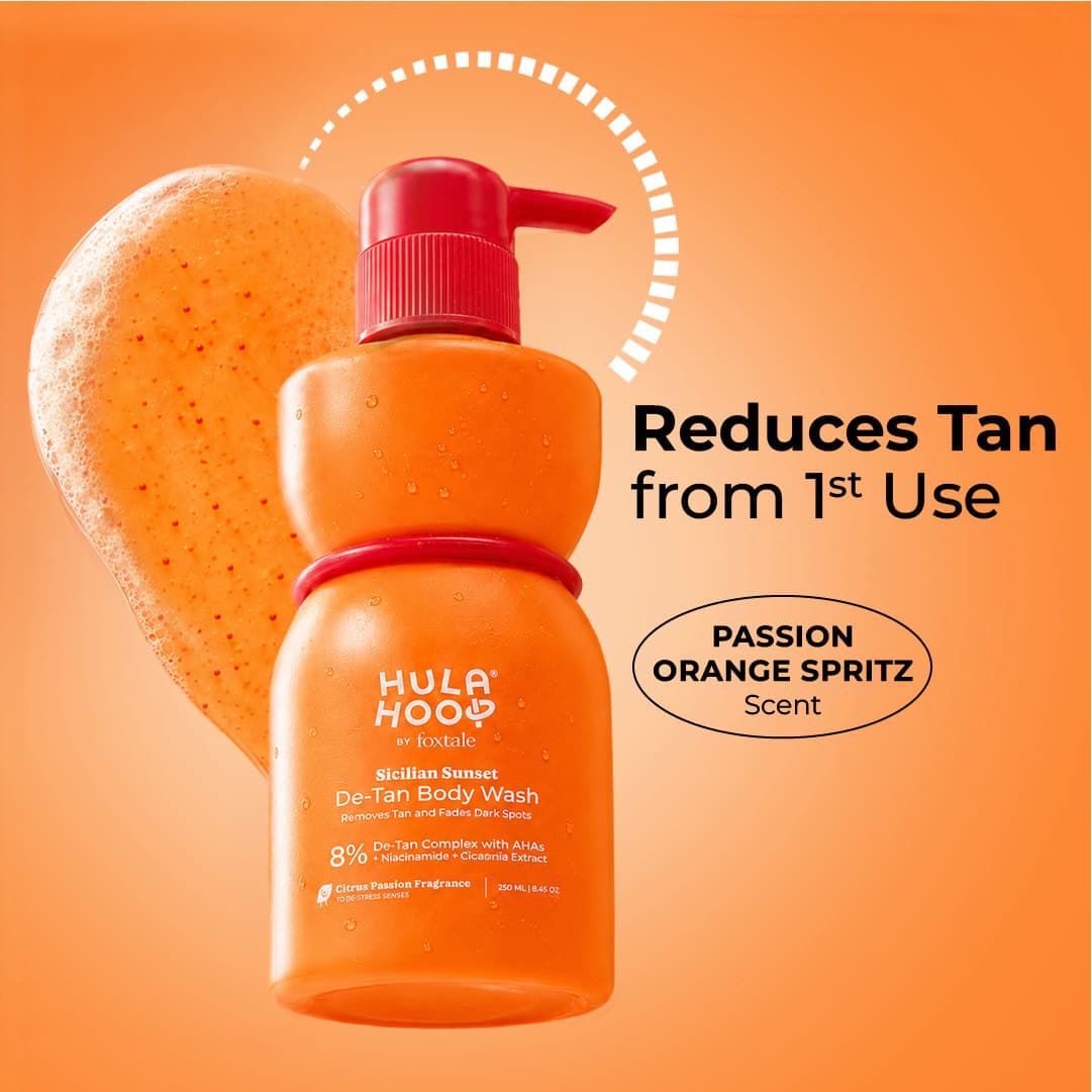 Foxtale Hula Hoop body care range including body washes, lotions, and scrubs