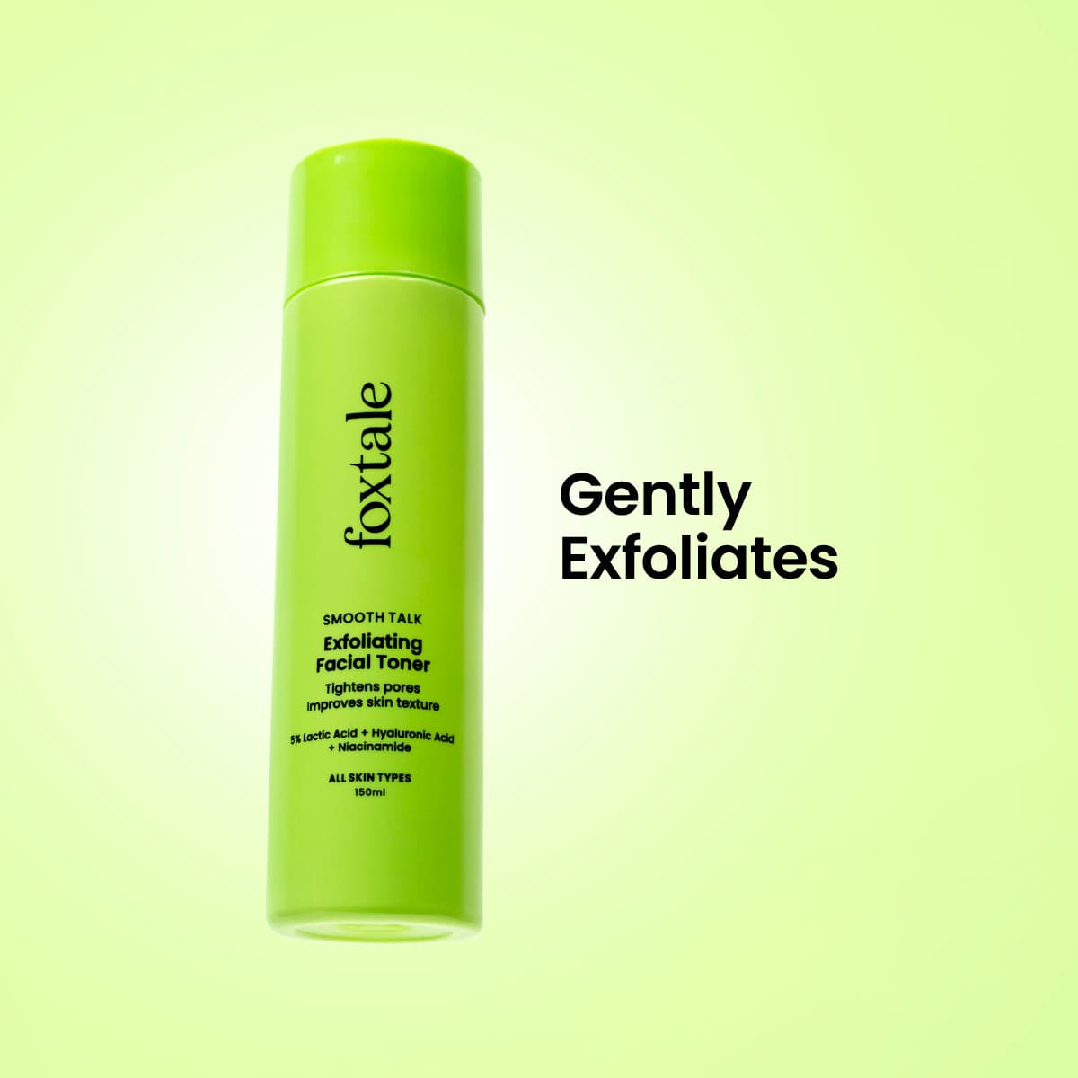 Foxtale toner range including Multivitamin Glow Toner and Exfoliating Facial Toner