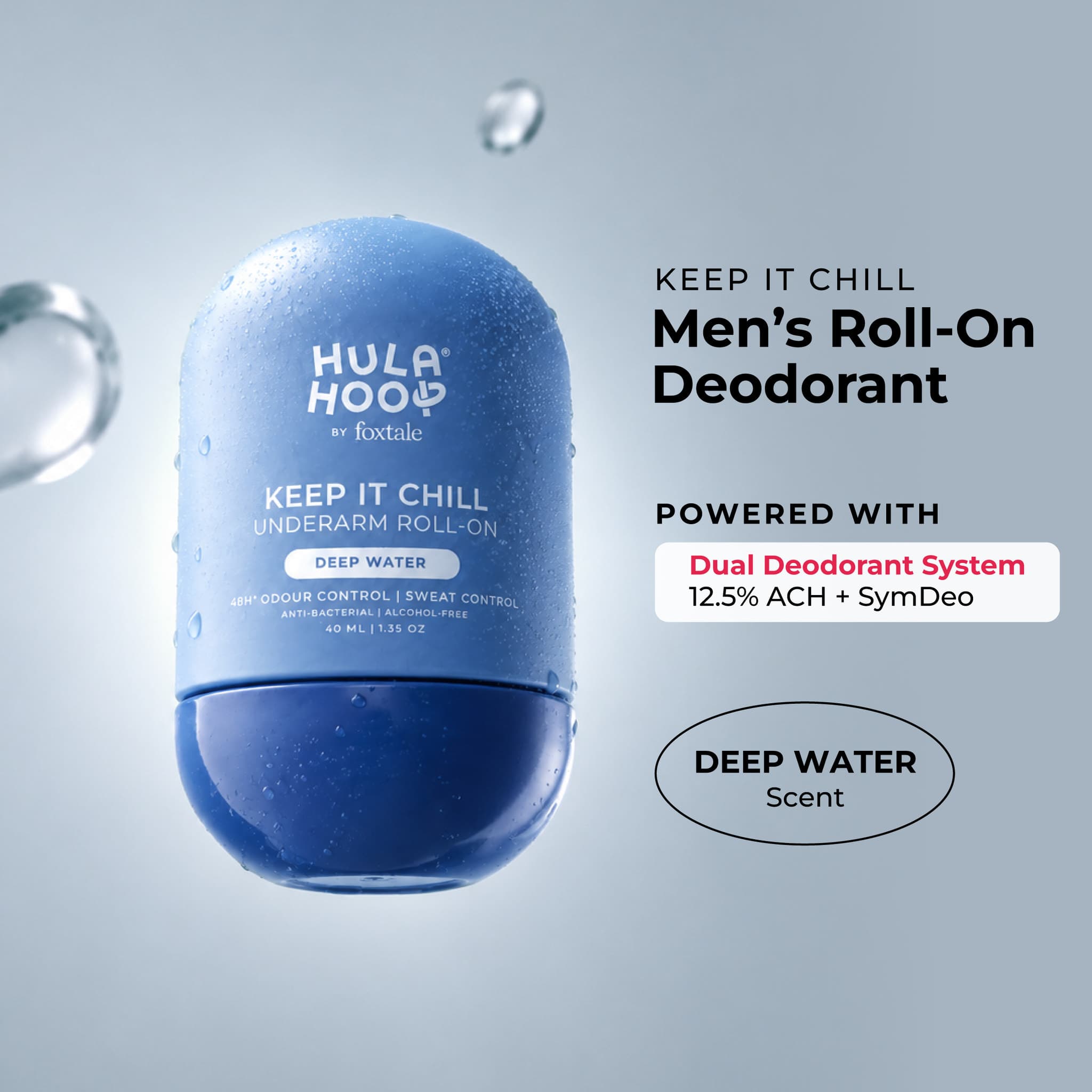 Hula Hoop by Foxtale Keep It Chill Men's Roll-On Deodorant